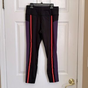 Avia, black workout leggings with small waist pocket for key or earbuds, size M